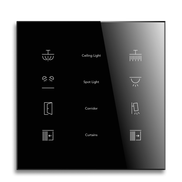 Smart light and curtain control panel