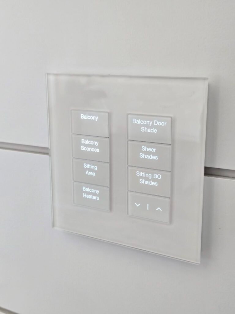 Modern light control panel for balcony